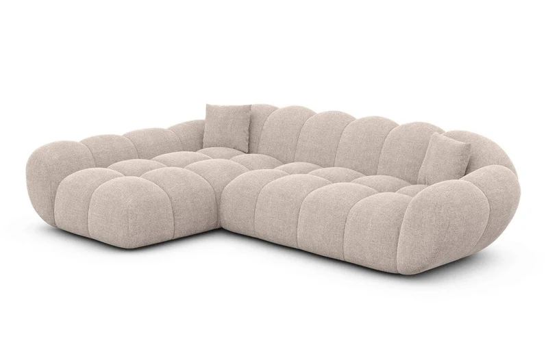 Couch Maleron L-Form in Stoff