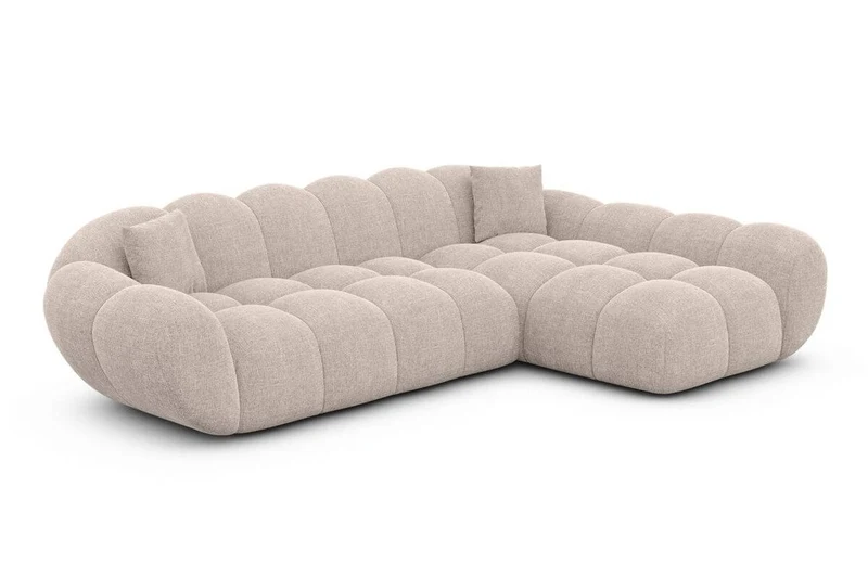 Couch Maleron L-Form in Stoff