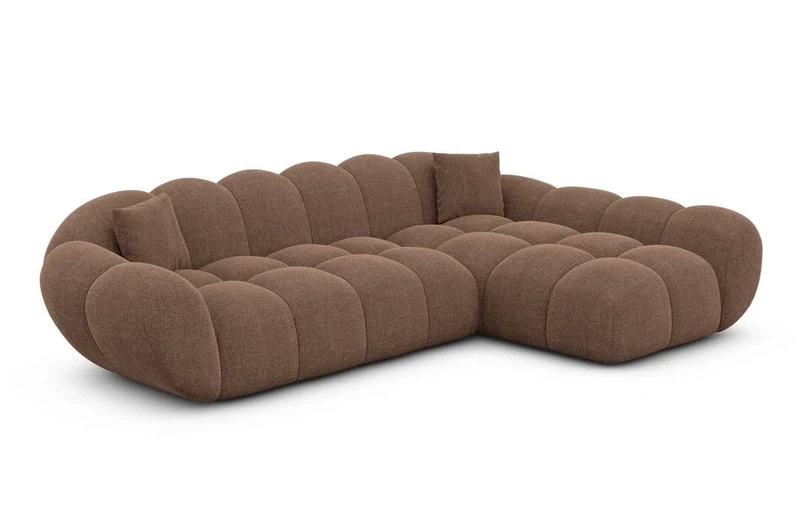 Couch Maleron L-Form in Stoff