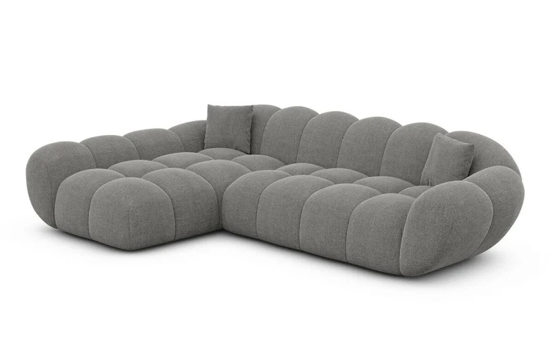 Couch Maleron L-Form in Stoff