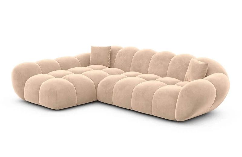 Couch Maleron L-Form in Stoff