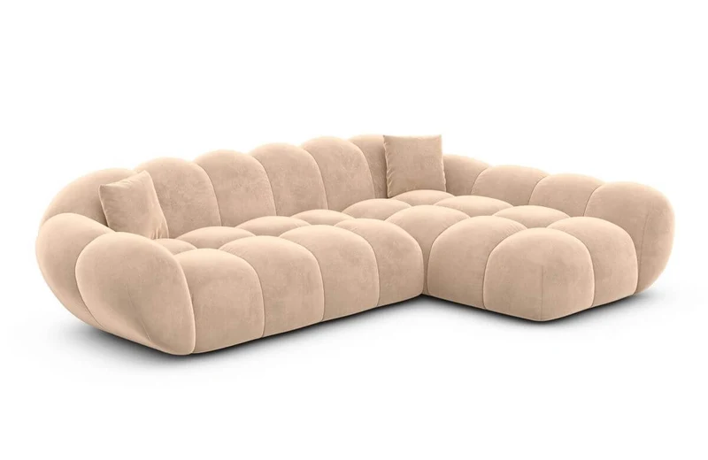 Couch Maleron L-Form in Stoff