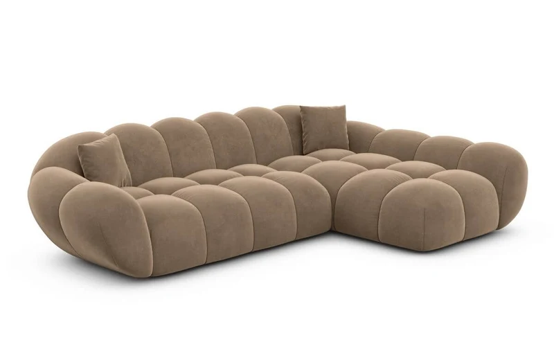 Couch Maleron L-Form in Stoff
