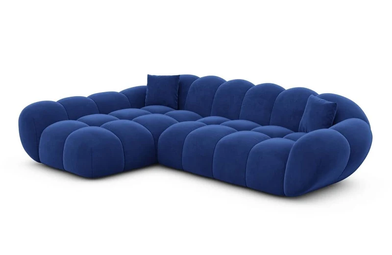 Couch Maleron L-Form in Stoff