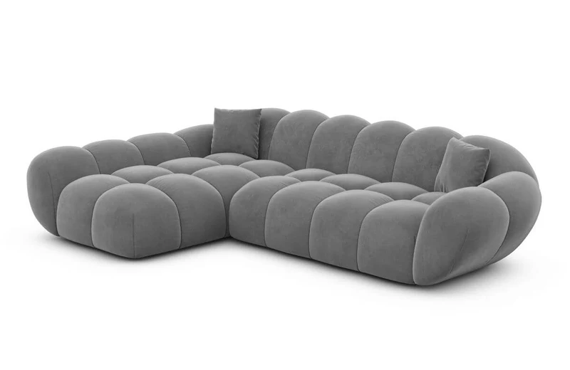 Couch Maleron L-Form in Stoff