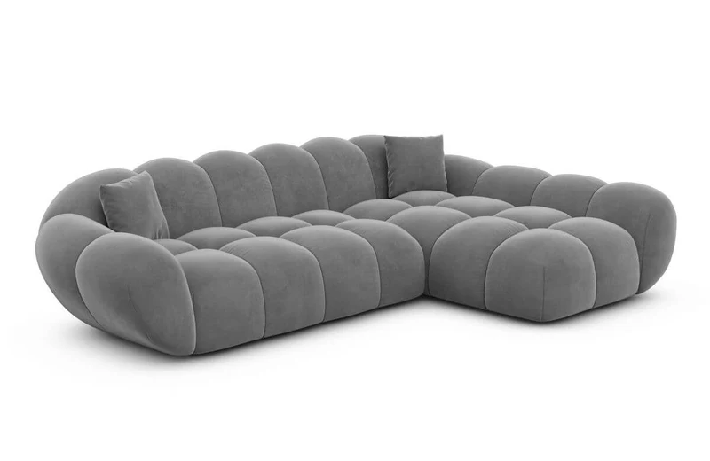 Couch Maleron L-Form in Stoff