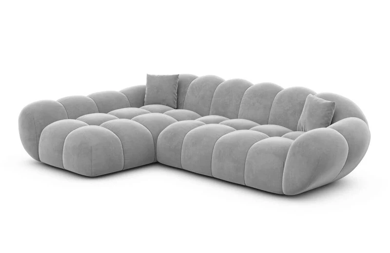 Couch Maleron L-Form in Stoff
