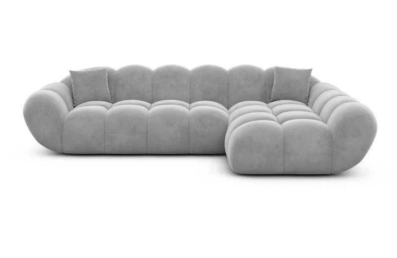 Couch Maleron L-Form in Stoff