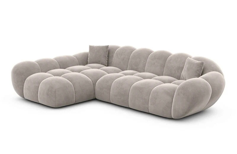 Couch Maleron L-Form in Stoff