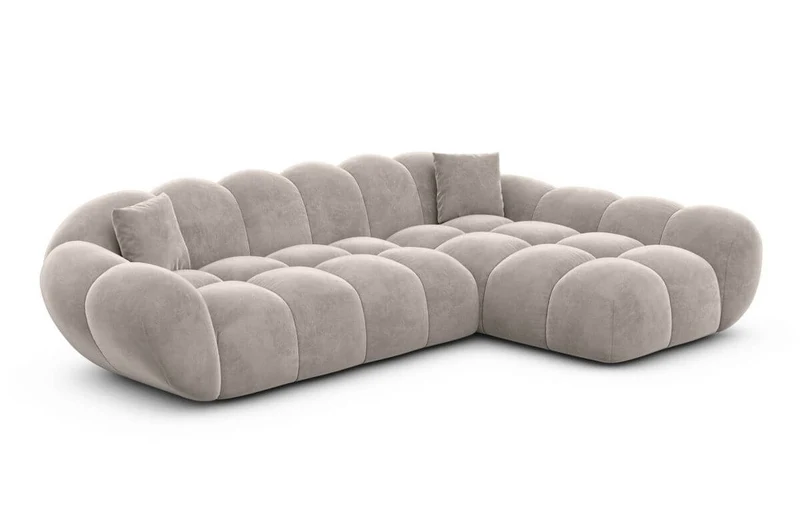 Couch Maleron L-Form in Stoff