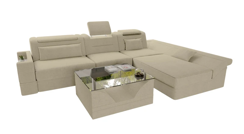 Ecksofa Monza L Form Stoffsofa
