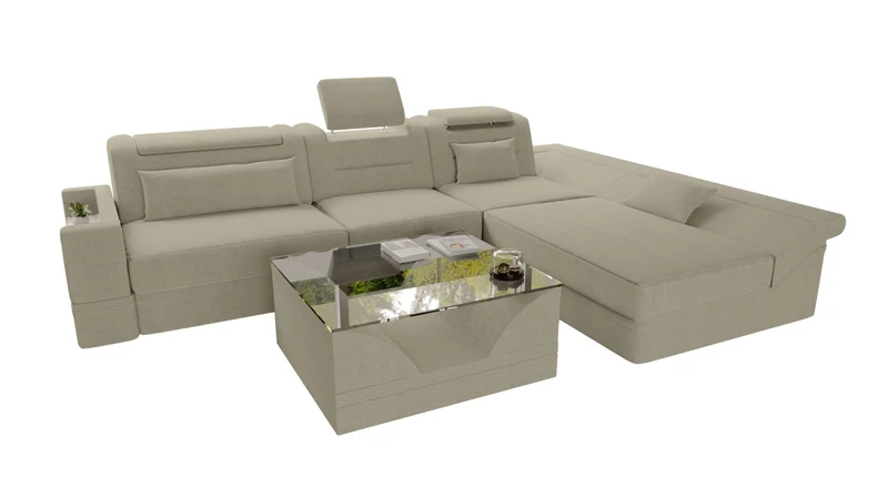 Ecksofa Monza L Form Stoffsofa