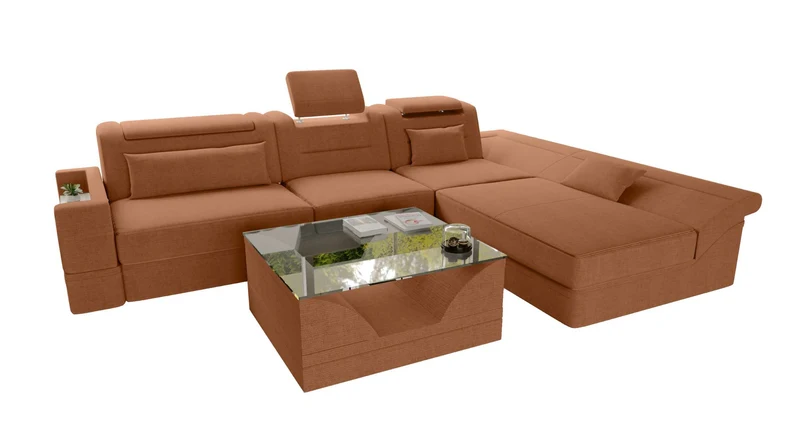 Ecksofa Monza L Form Stoffsofa