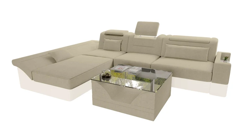 Ecksofa Monza L Form Stoffsofa