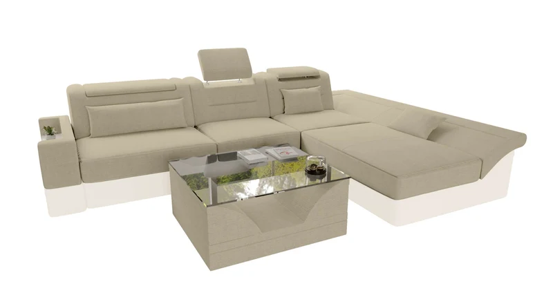 Ecksofa Monza L Form Stoffsofa