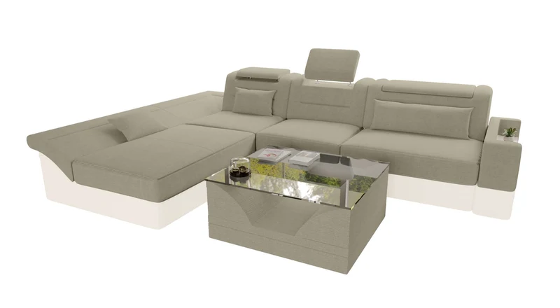 Ecksofa Monza L Form Stoffsofa