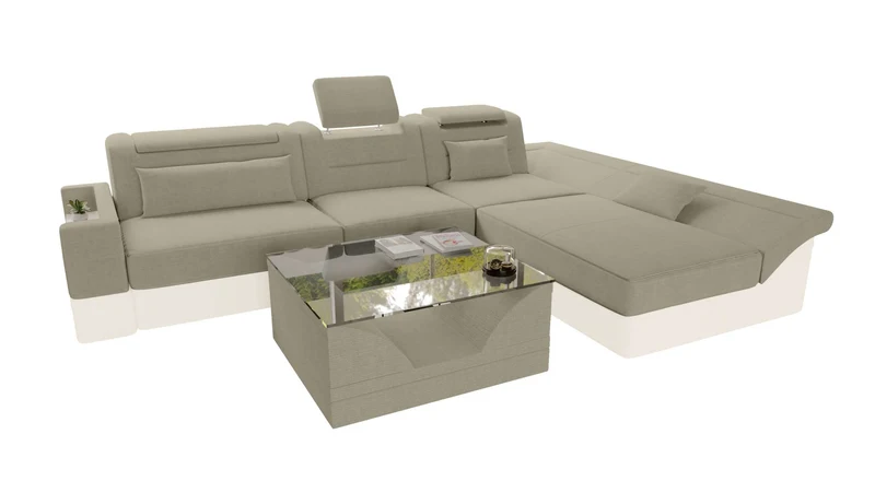 Ecksofa Monza L Form Stoffsofa