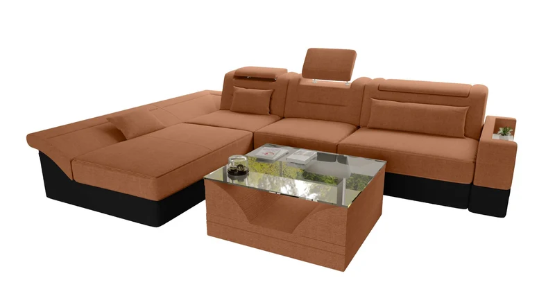 Ecksofa Monza L Form Stoffsofa