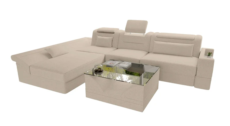 Ecksofa Monza L Form Stoffsofa