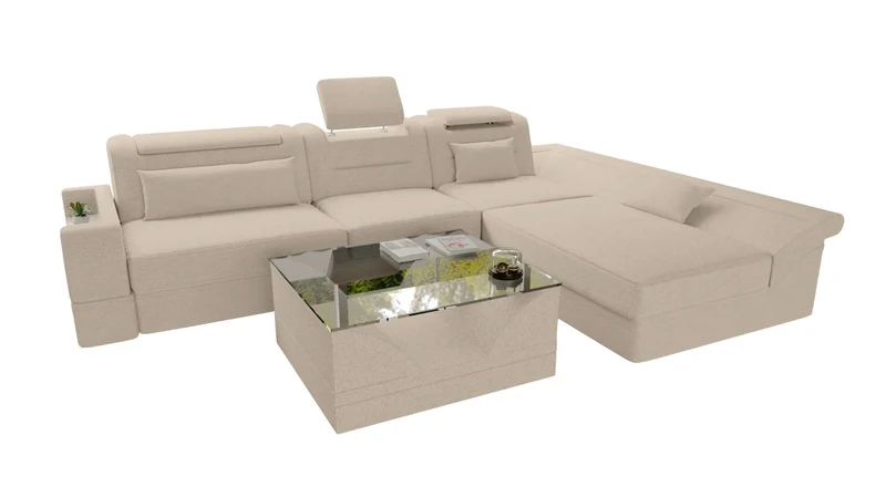 Ecksofa Monza L Form Stoffsofa