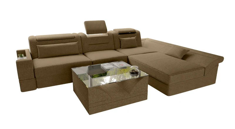 Ecksofa Monza L Form Stoffsofa