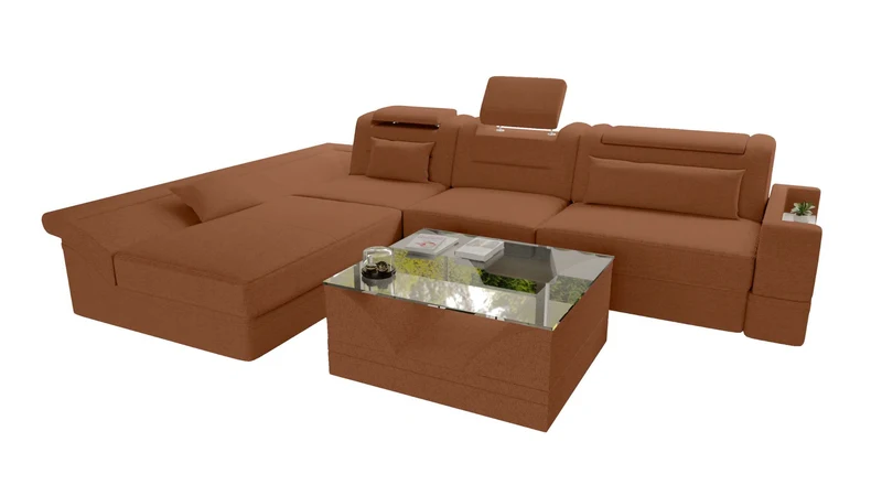 Ecksofa Monza L Form Stoffsofa