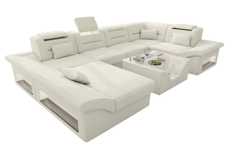 Wohnlandschaft Enzo U Form Stoffsofa