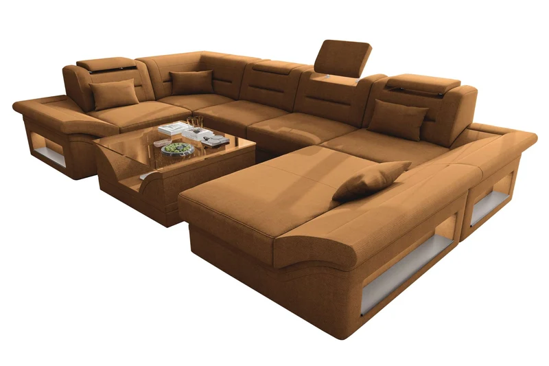 Wohnlandschaft Enzo U Form Stoffsofa