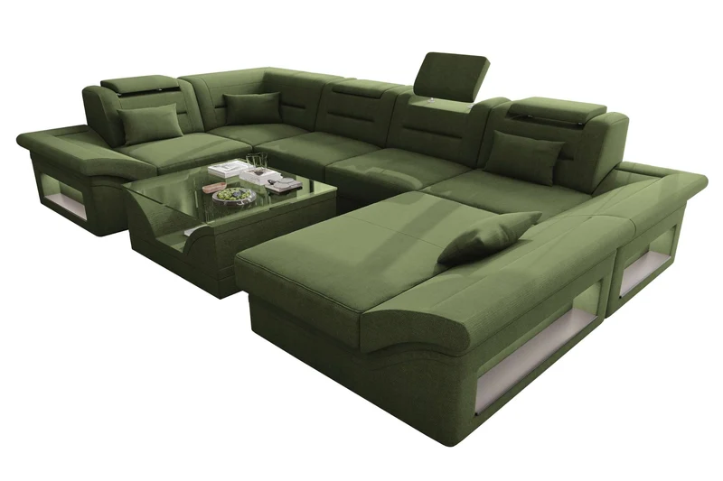 Wohnlandschaft Enzo U Form Stoffsofa
