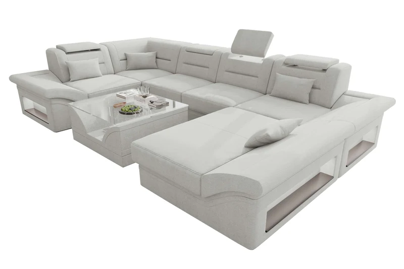 Wohnlandschaft Enzo U Form Stoffsofa