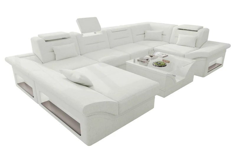 Wohnlandschaft Enzo U Form Stoffsofa