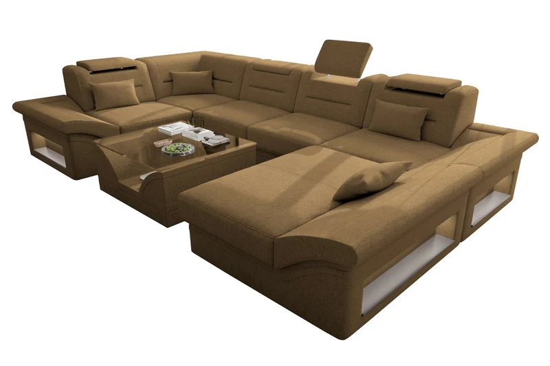 Wohnlandschaft Enzo U Form Stoffsofa