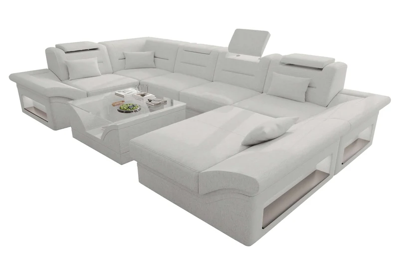 Wohnlandschaft Enzo U Form Stoffsofa