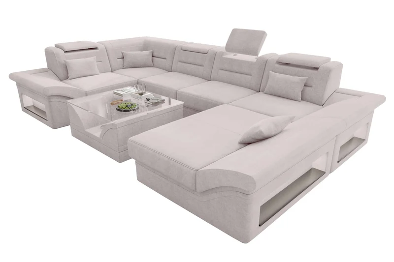 Wohnlandschaft Enzo U Form Stoffsofa