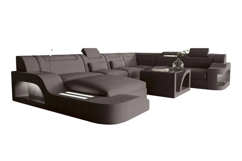 XXL Wohnlandschaft Palermo Stoffsofa