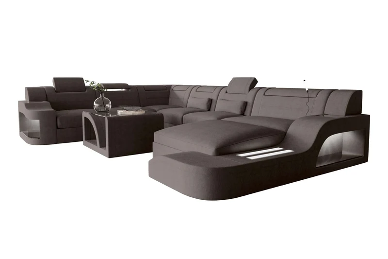 XXL Wohnlandschaft Palermo Stoffsofa