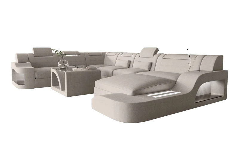 XXL Wohnlandschaft Palermo Stoffsofa