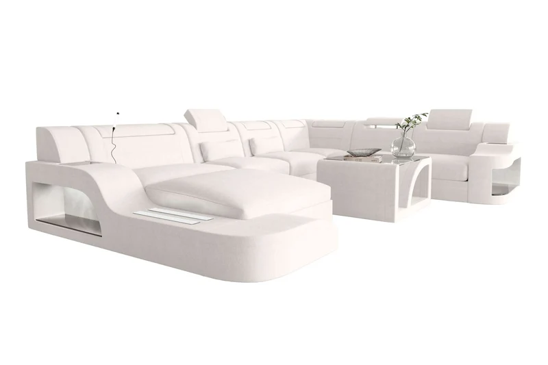 XXL Wohnlandschaft Palermo Stoffsofa