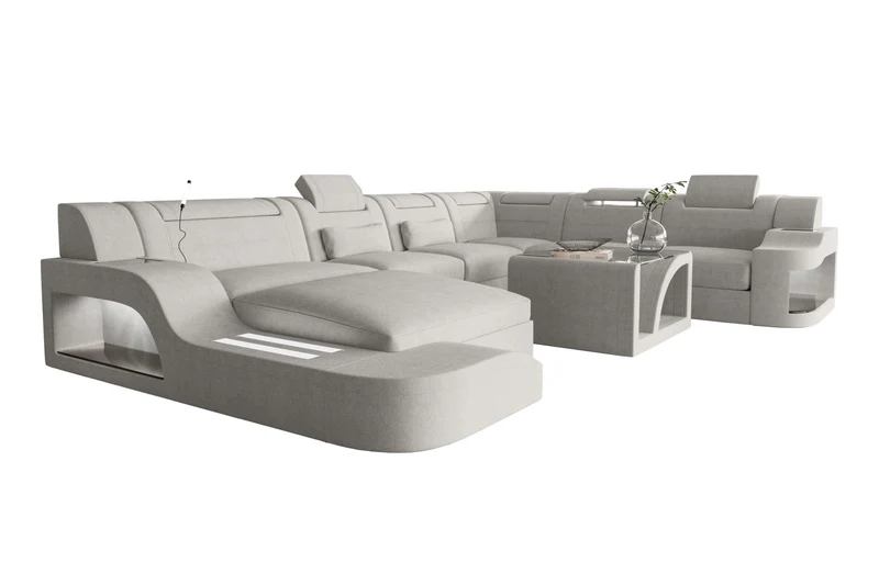 XXL Wohnlandschaft Palermo Stoffsofa