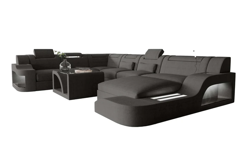 XXL Wohnlandschaft Palermo Stoffsofa