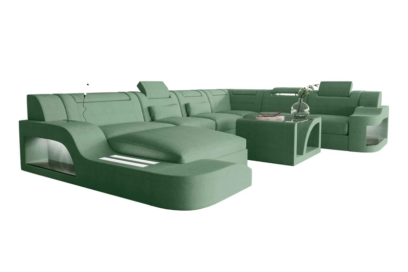 XXL Wohnlandschaft Palermo Stoffsofa