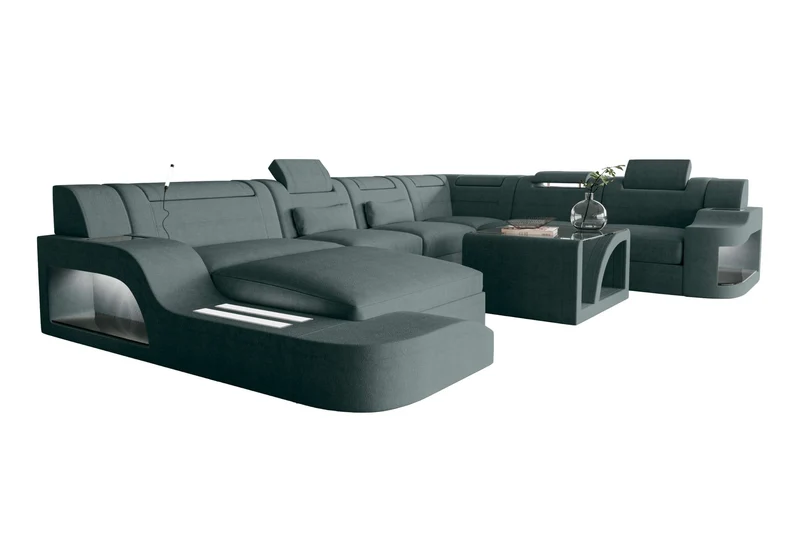 XXL Wohnlandschaft Palermo Stoffsofa
