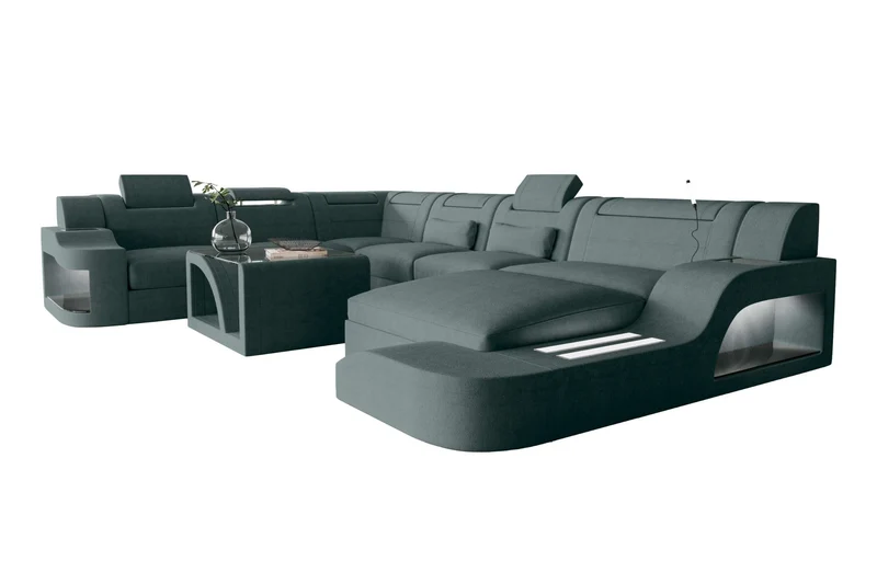 XXL Wohnlandschaft Palermo Stoffsofa
