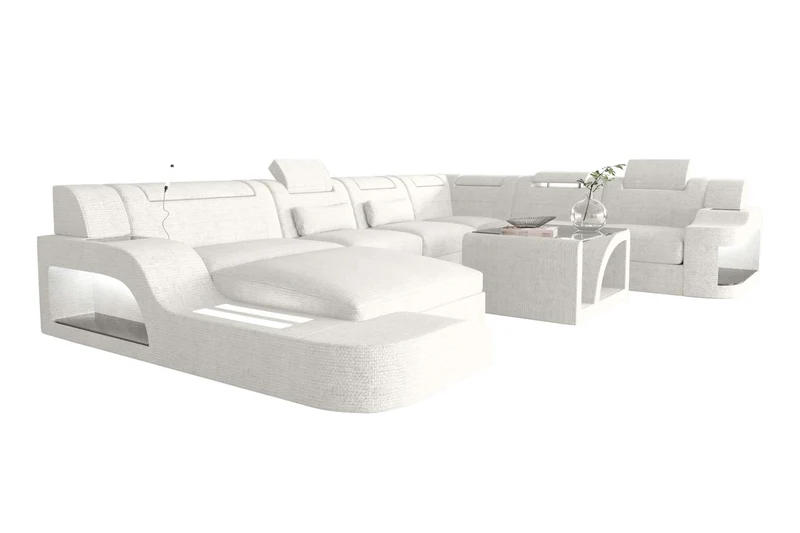 XXL Wohnlandschaft Palermo Stoffsofa