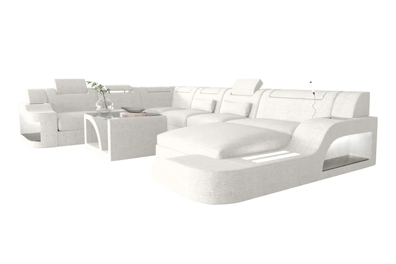 XXL Wohnlandschaft Palermo Stoffsofa