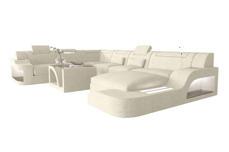 XXL Wohnlandschaft Palermo Stoffsofa