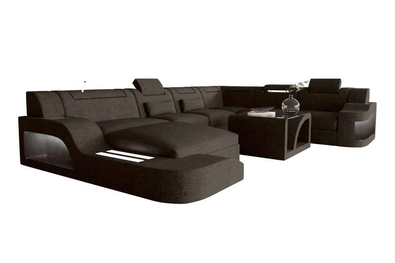 XXL Wohnlandschaft Palermo Stoffsofa