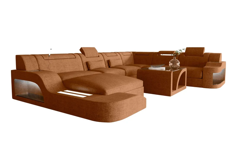 XXL Wohnlandschaft Palermo Stoffsofa