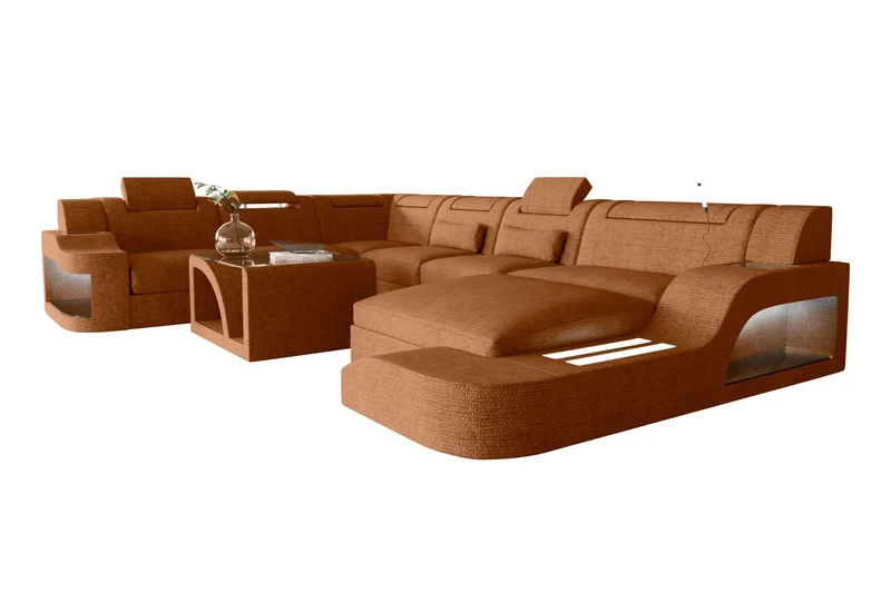 XXL Wohnlandschaft Palermo Stoffsofa