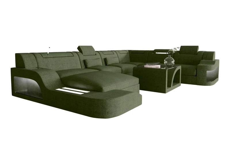 XXL Wohnlandschaft Palermo Stoffsofa